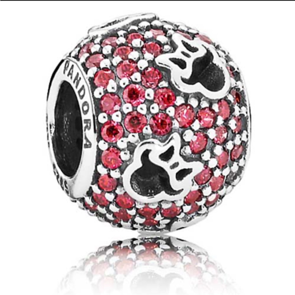 Retired Pandora x Disney Minnie Mouse Silhouettes Bead Charm EUC